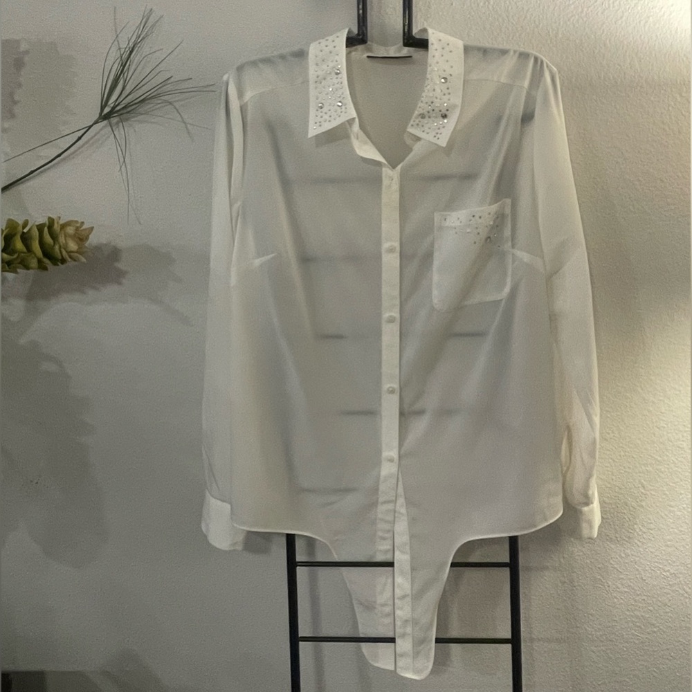 Elegant White Button Down Shirt
